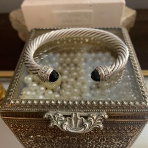 David Yurman 7mm amethyst bracelet with diamonds